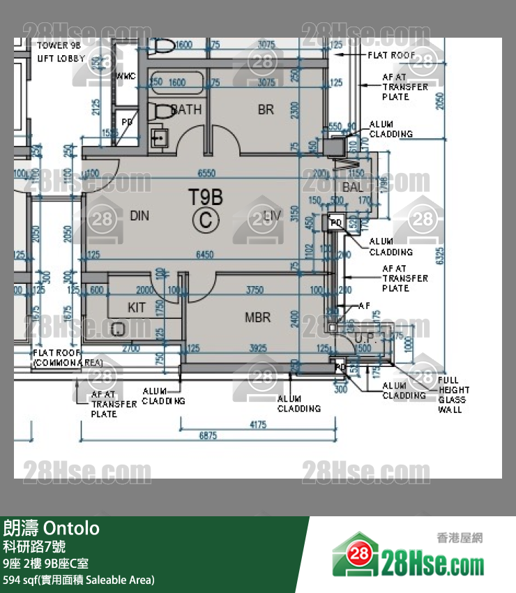 朗濤 9B座2樓 C室 平面圖
