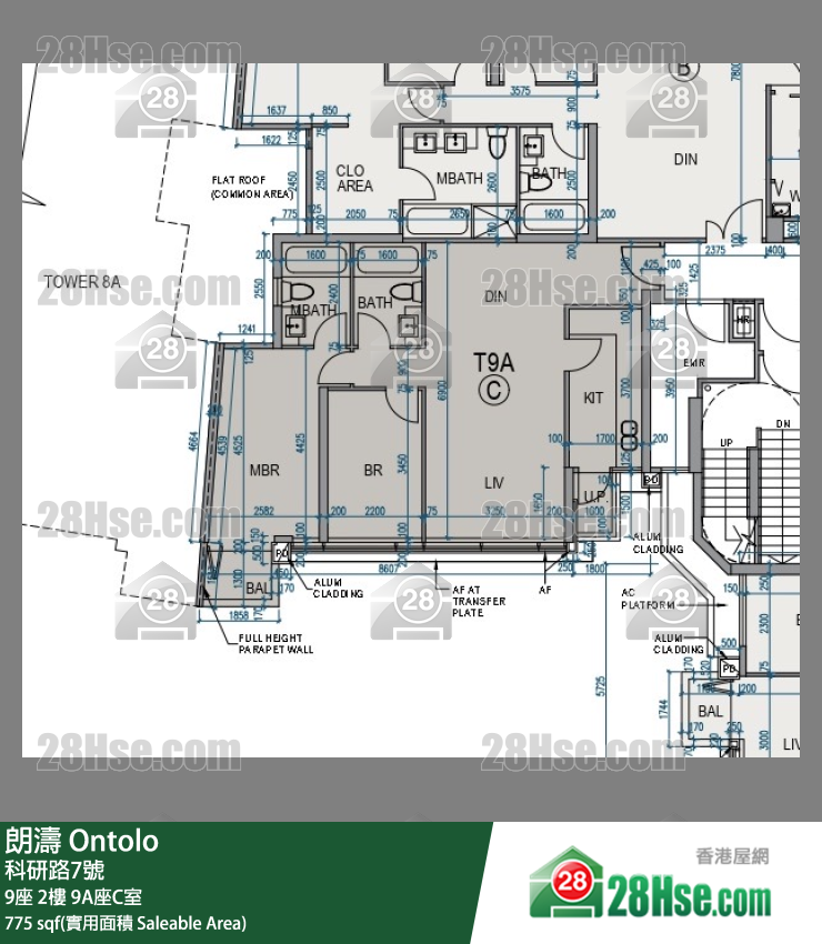 朗濤 9A座2樓 C室 平面圖