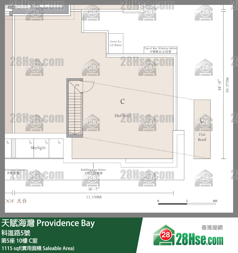 天賦海灣 大廈第5座10樓 C室 平面圖