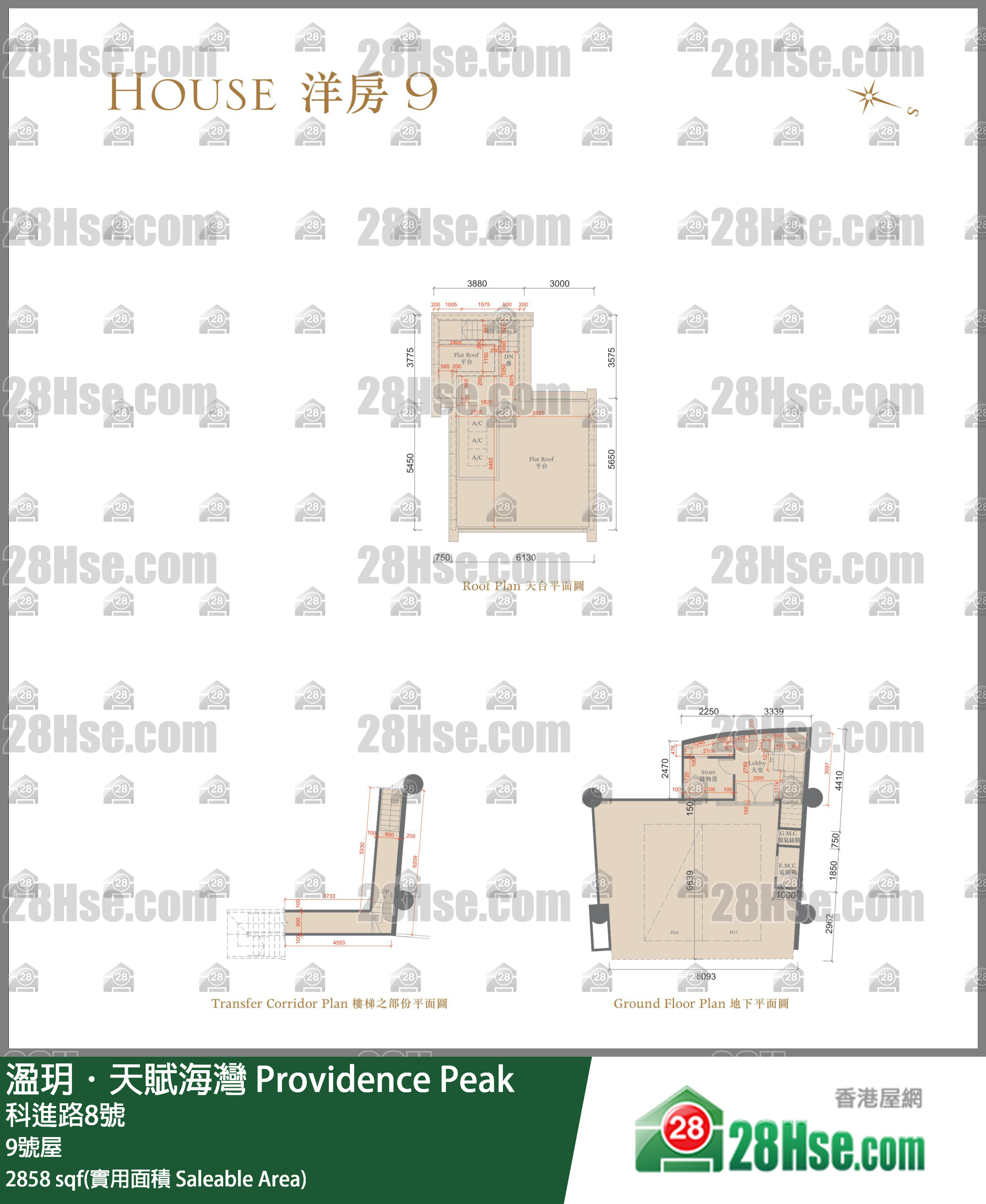 溋玥天賦海灣 獨立屋9號屋 平面圖