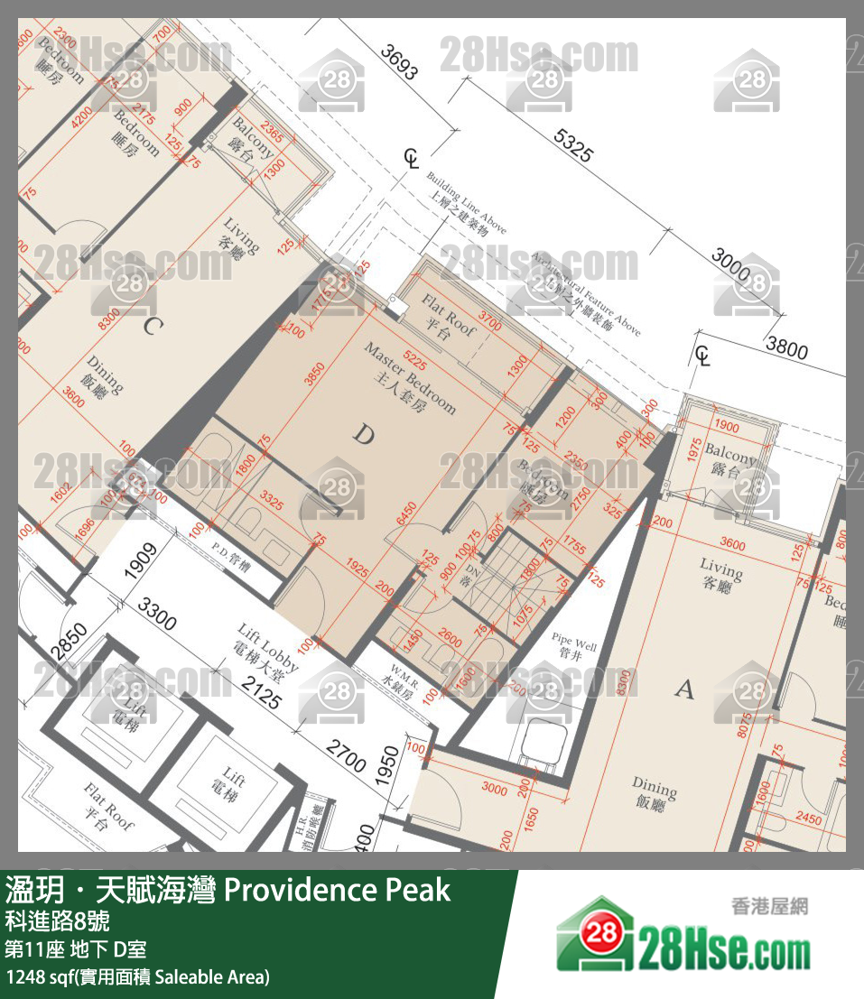 溋玥天賦海灣 屋苑第11座地下 D室 平面圖
