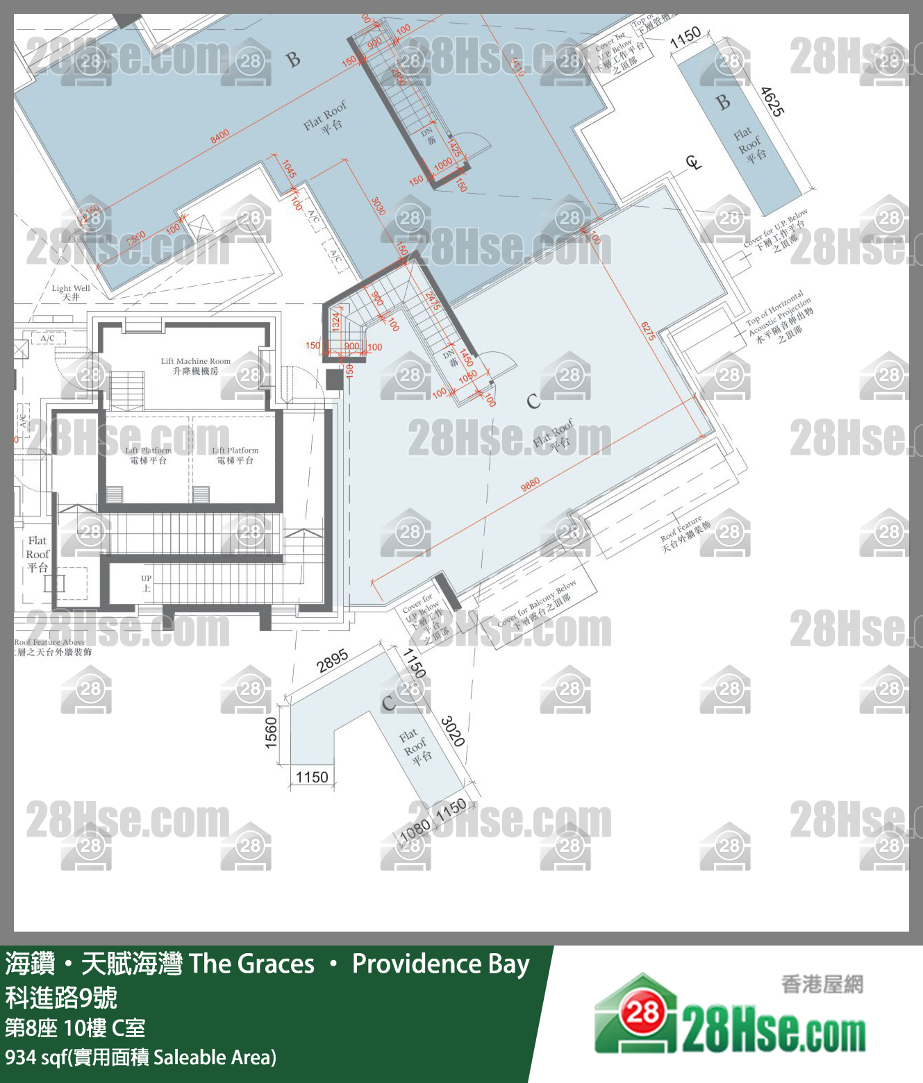 海鑽天賦海灣 大廈 第8座 10樓 C室 平面圖