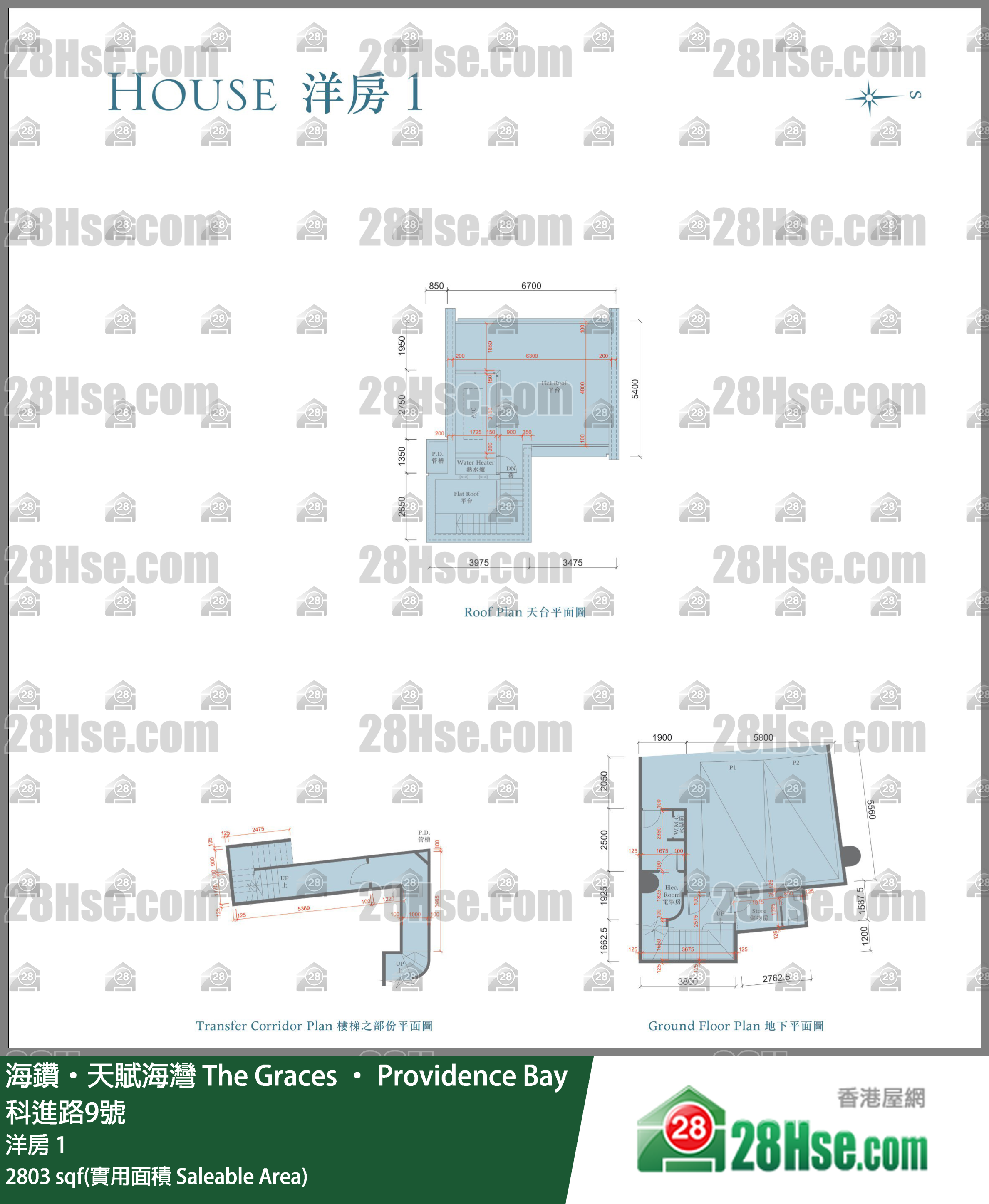 海鑽天賦海灣 洋房洋房 1 平面圖