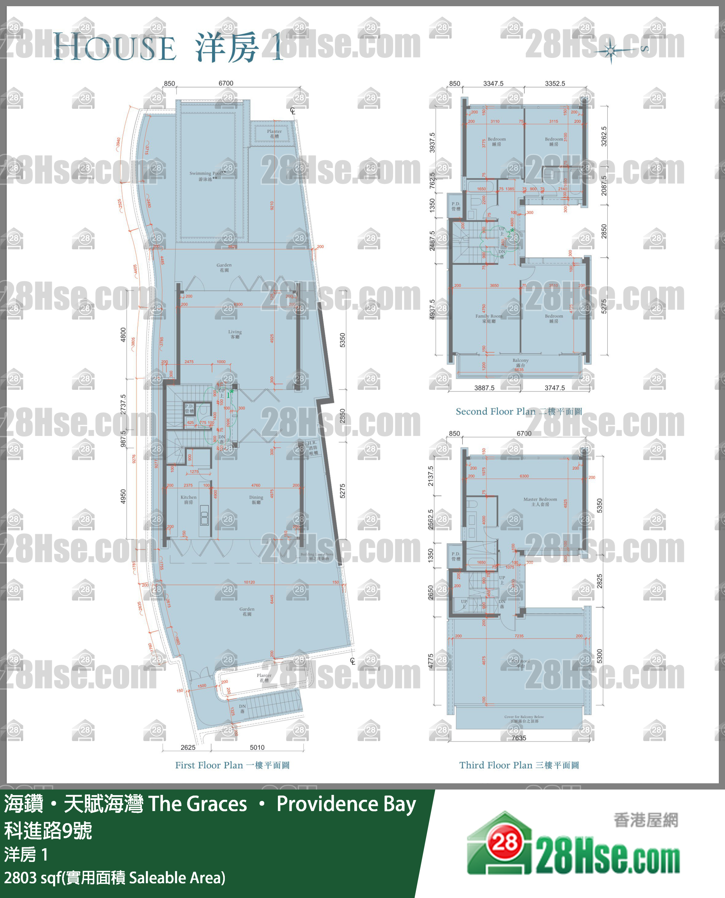 海鑽天賦海灣 洋房洋房 1 平面圖