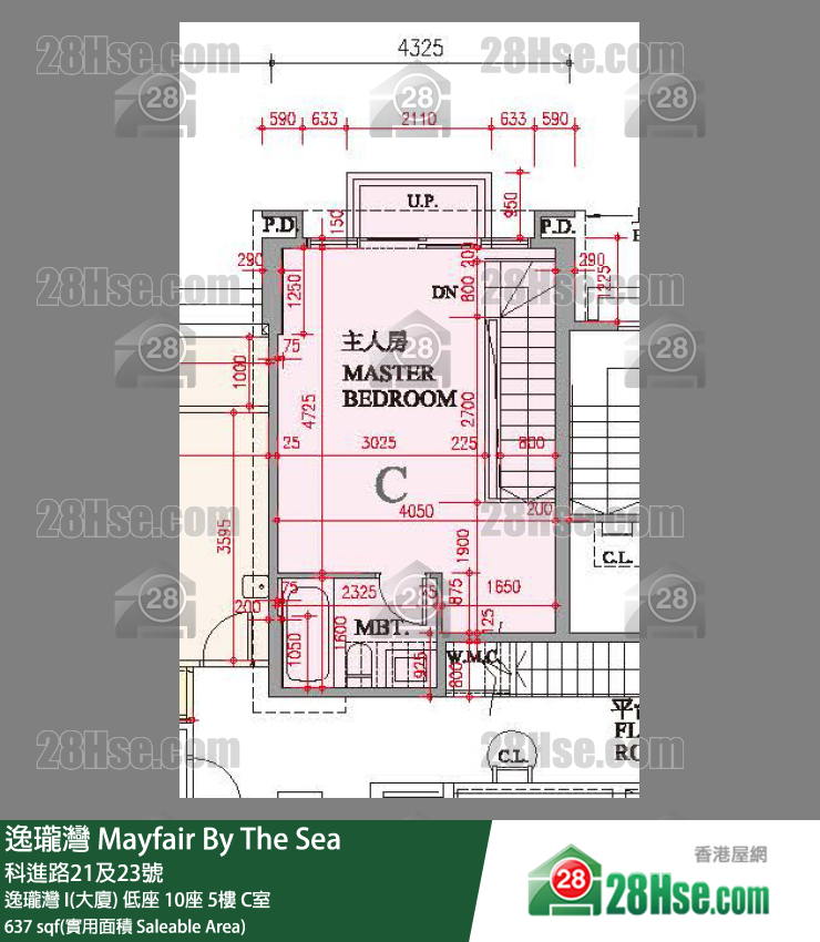 逸瓏灣 I & II  逸瓏灣 I(大廈)低座 10座5樓 C室 平面圖