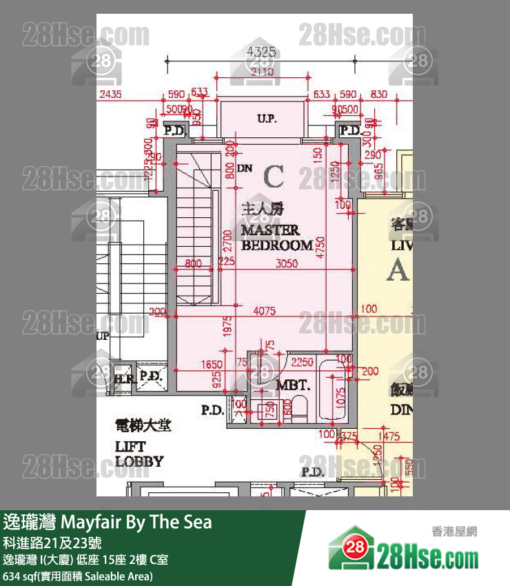 逸瓏灣 I & II  逸瓏灣 I(大廈)低座 15座2樓 C室 平面圖