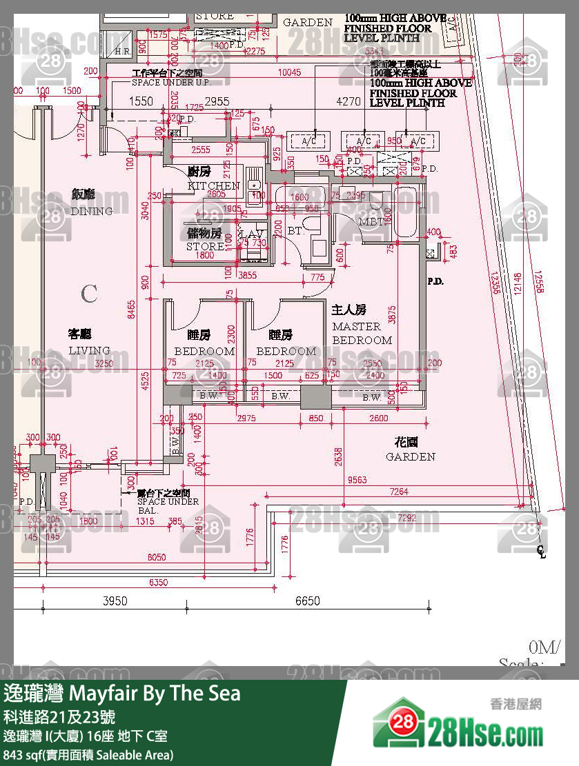 逸瓏灣 I & II  逸瓏灣 I(大廈) 16座 C室 平面圖