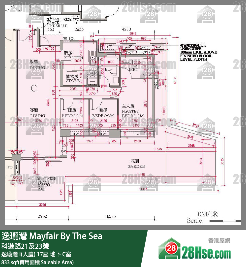 逸瓏灣 I & II  逸瓏灣 I(大廈)17座地下 C室 平面圖