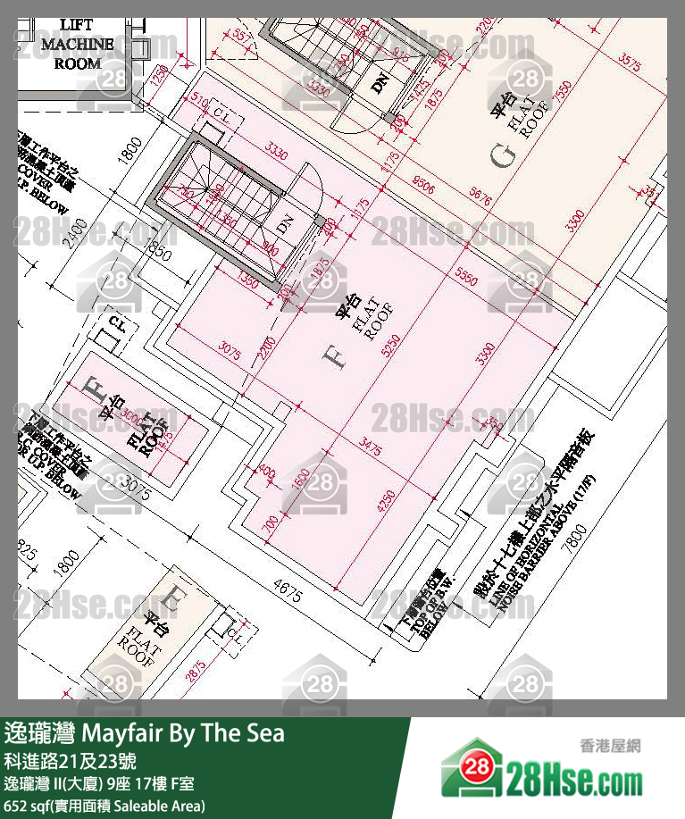 逸瓏灣 I & II  逸瓏灣 II(大廈)9座17樓 F室 平面圖