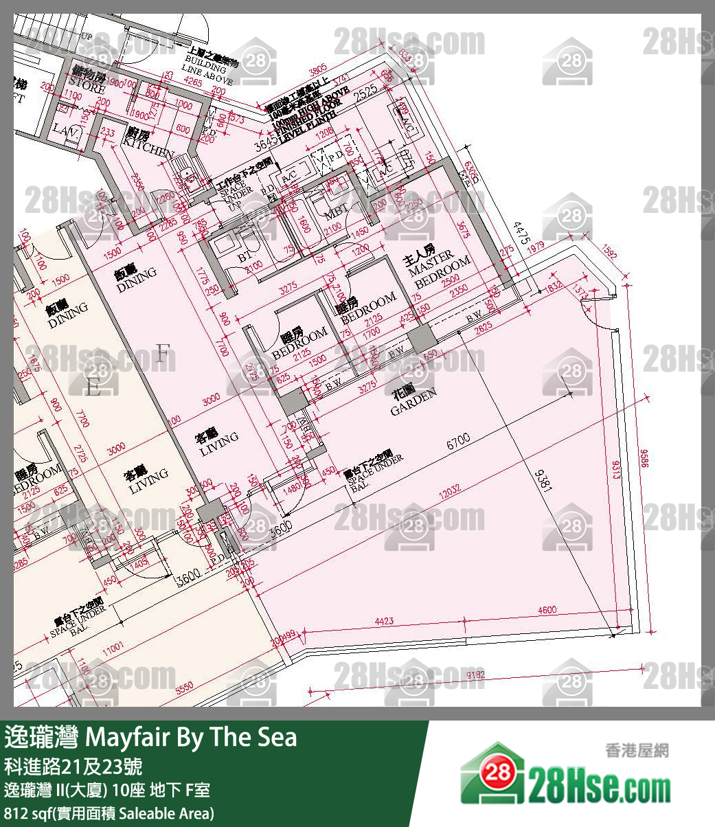 逸瓏灣 I & II  逸瓏灣 II(大廈)10座地下 F室 平面圖