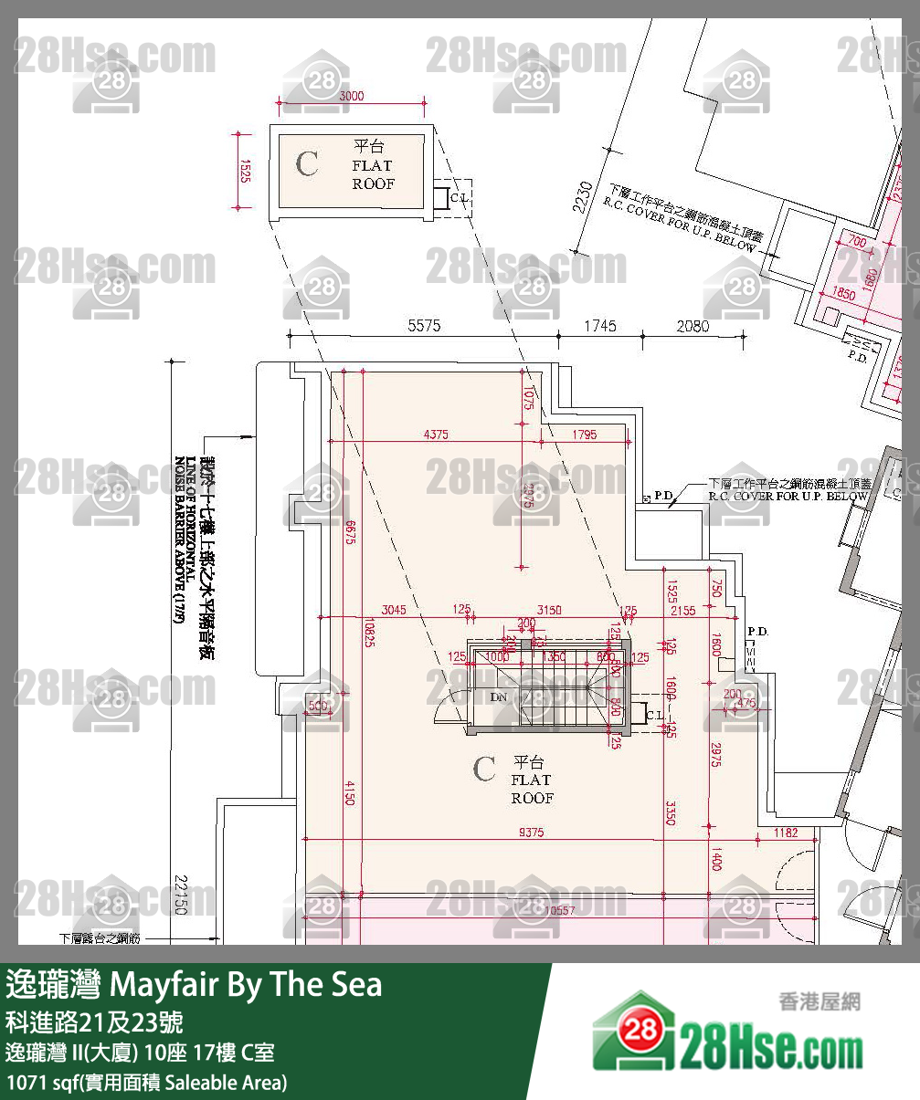 逸瓏灣 I & II  逸瓏灣 II(大廈) 10座 17樓 C室 平面圖