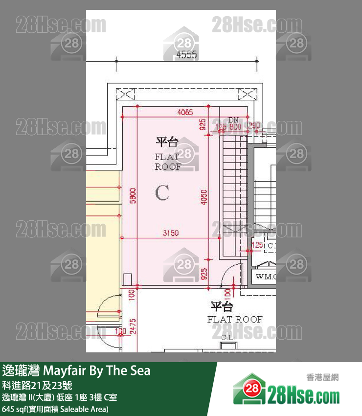 逸瓏灣 I & II  逸瓏灣 II(大廈)低座 1座3樓 C室 平面圖