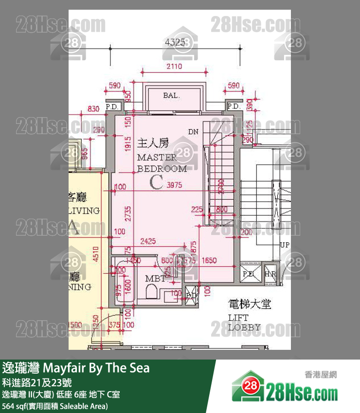 逸瓏灣 I & II  逸瓏灣 II(大廈)低座 6座地下 C室 平面圖