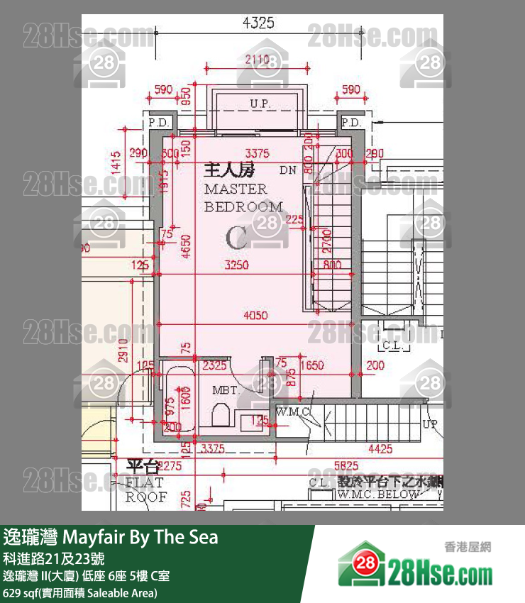 逸瓏灣 I & II  逸瓏灣 II(大廈)低座 6座5樓 C室 平面圖