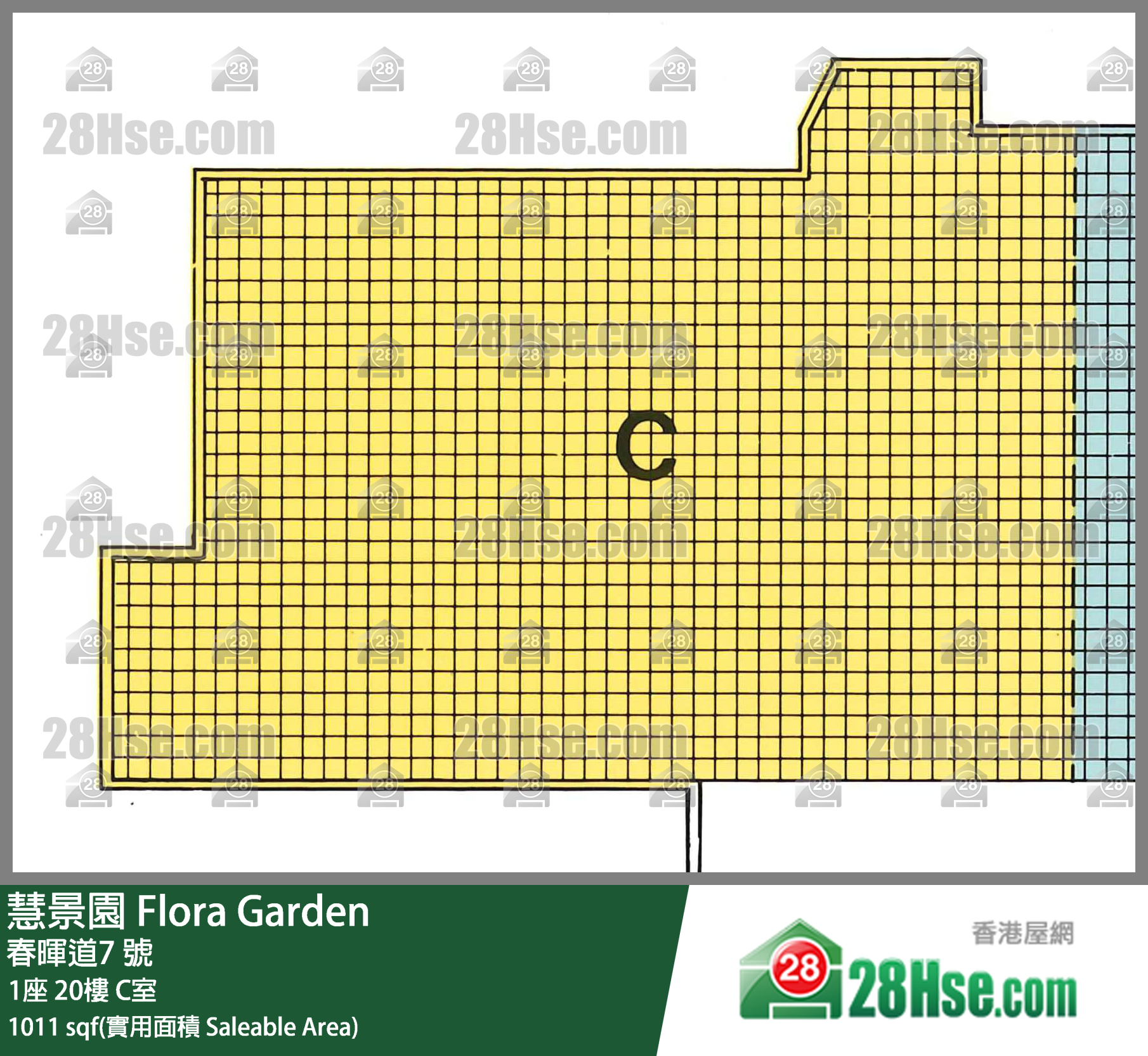 慧景園 1座20樓 C室 平面圖