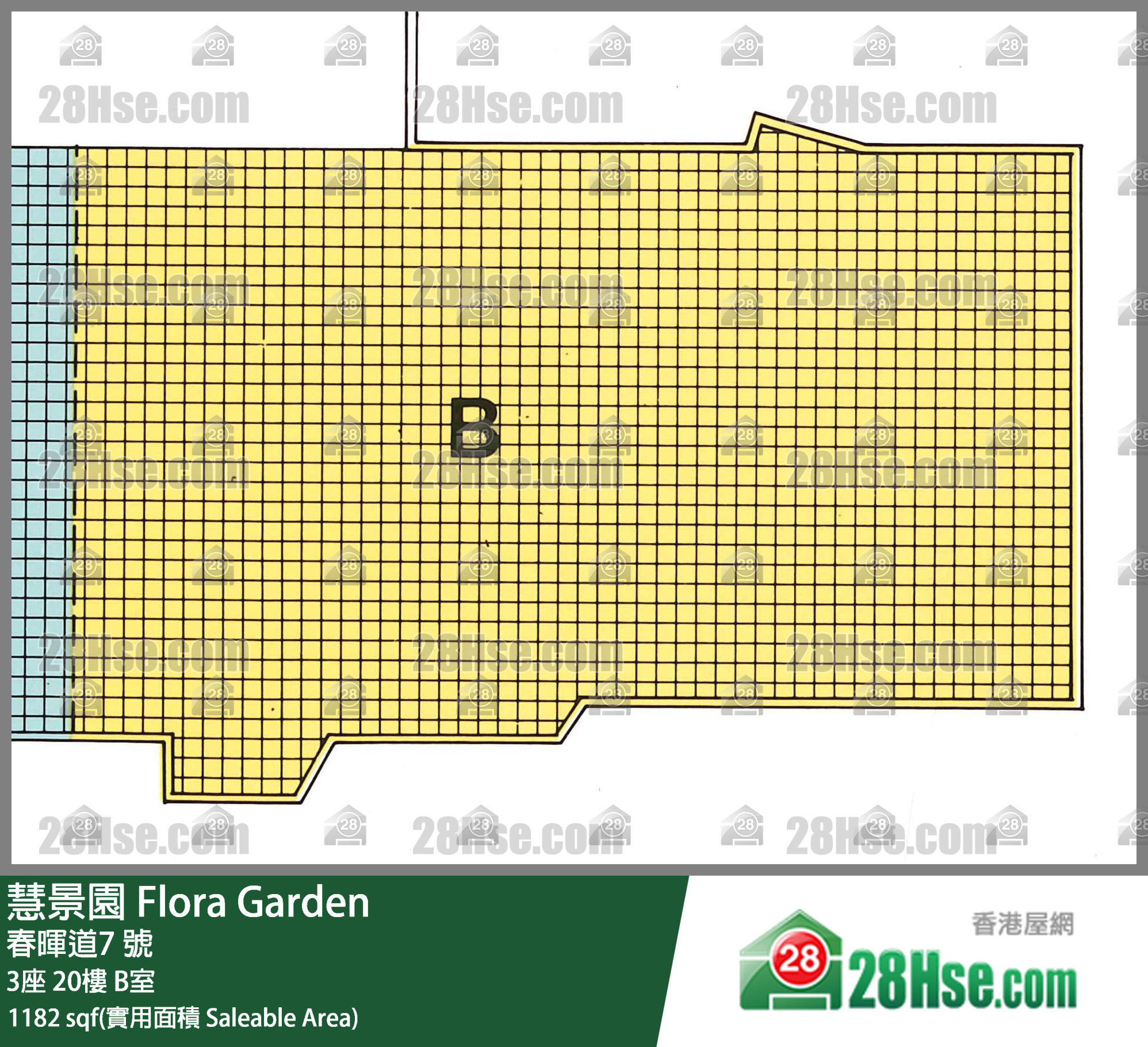 慧景园 3座20楼 B室 平面图