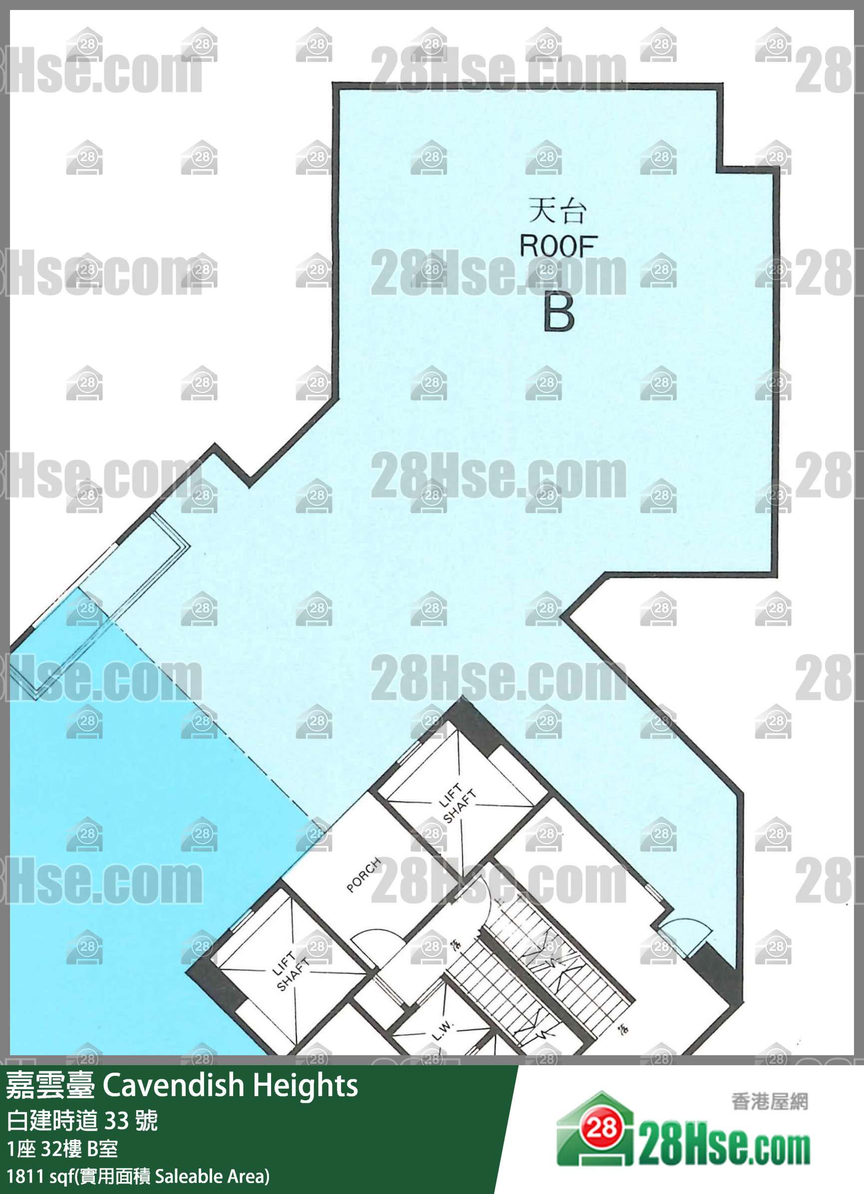 嘉云台 1座32楼 B室 平面图
