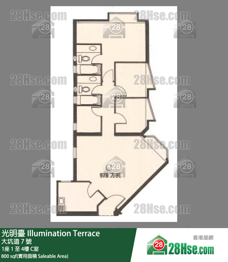 光明台 1座1楼 C室 平面图
