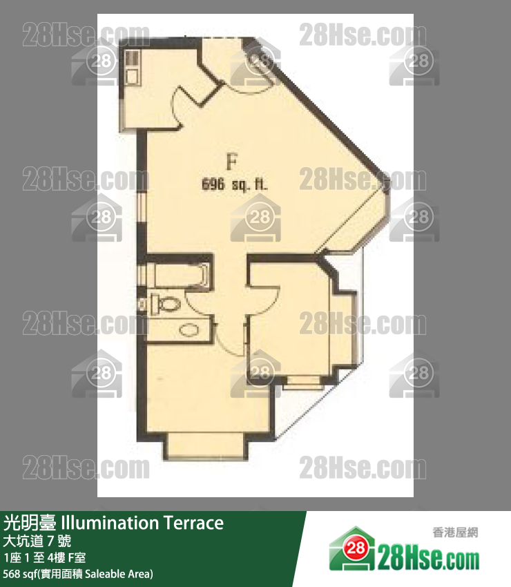 光明台 1座3楼 F室 平面图