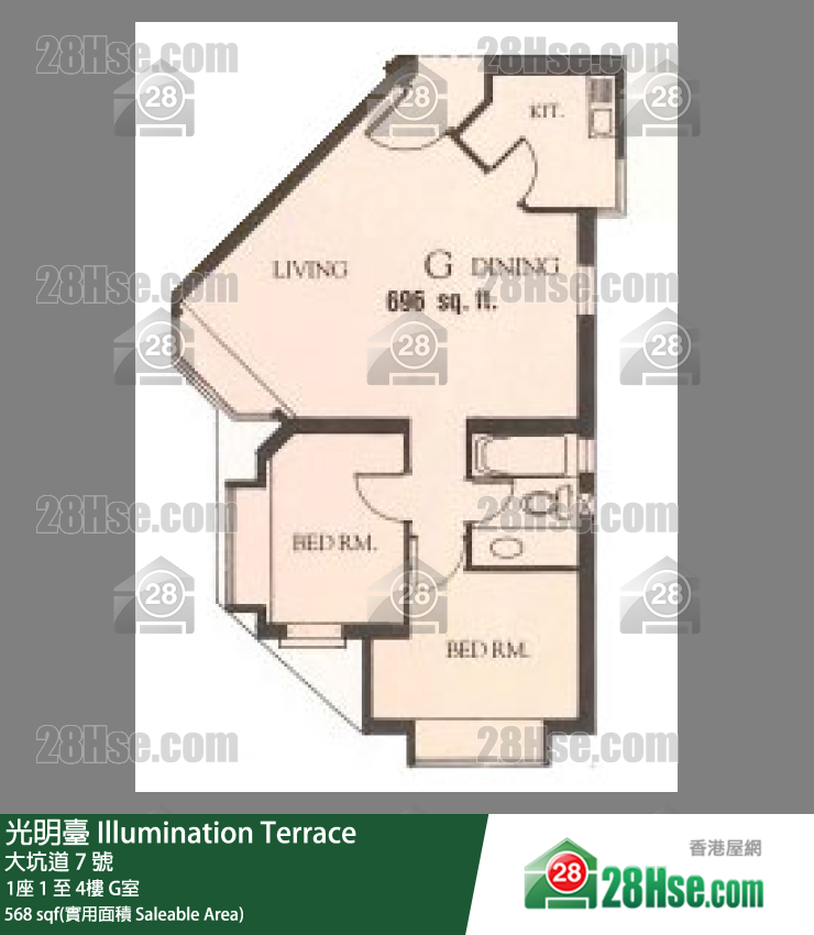 光明台 1座2楼 G室 平面图