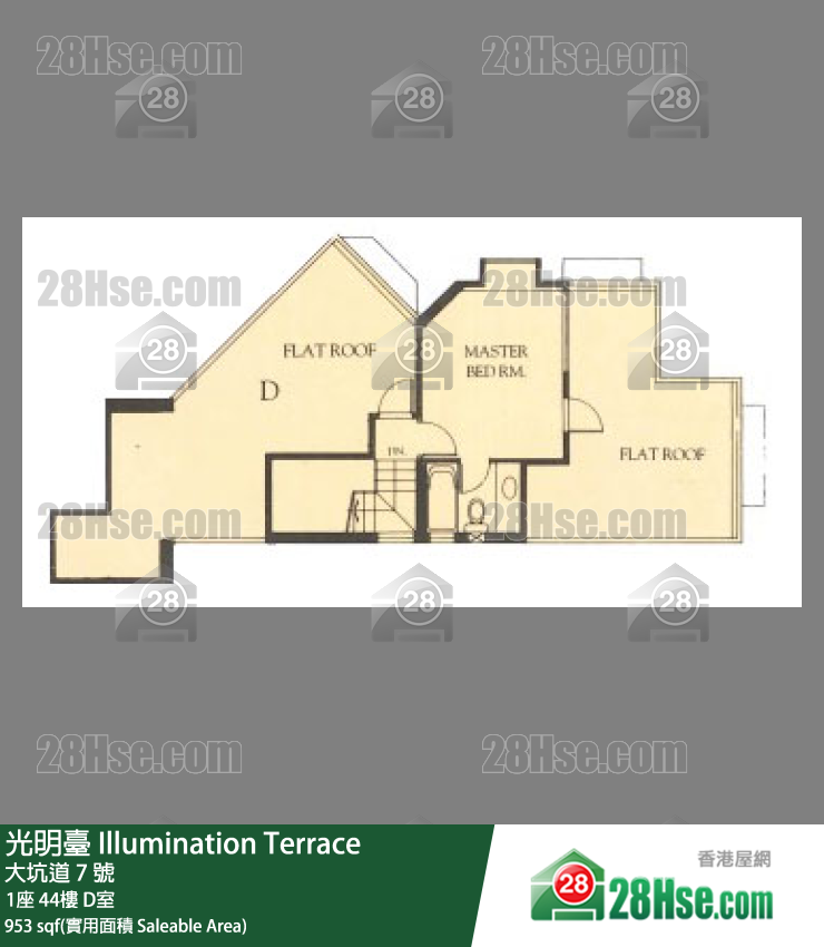 光明台 1座44楼 D室 平面图