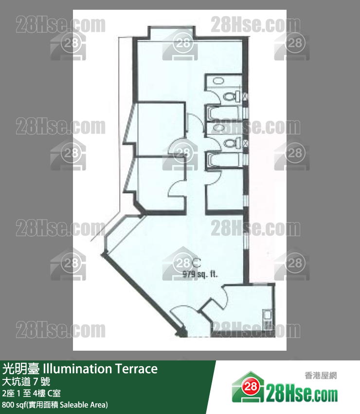 光明台 2座2楼 C室 平面图