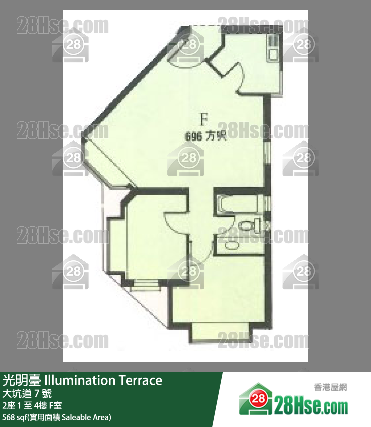 光明台 2座3楼 F室 平面图