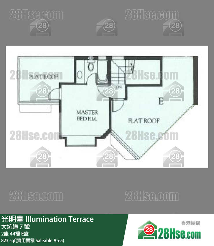 光明台 2座 44楼 E室 平面图