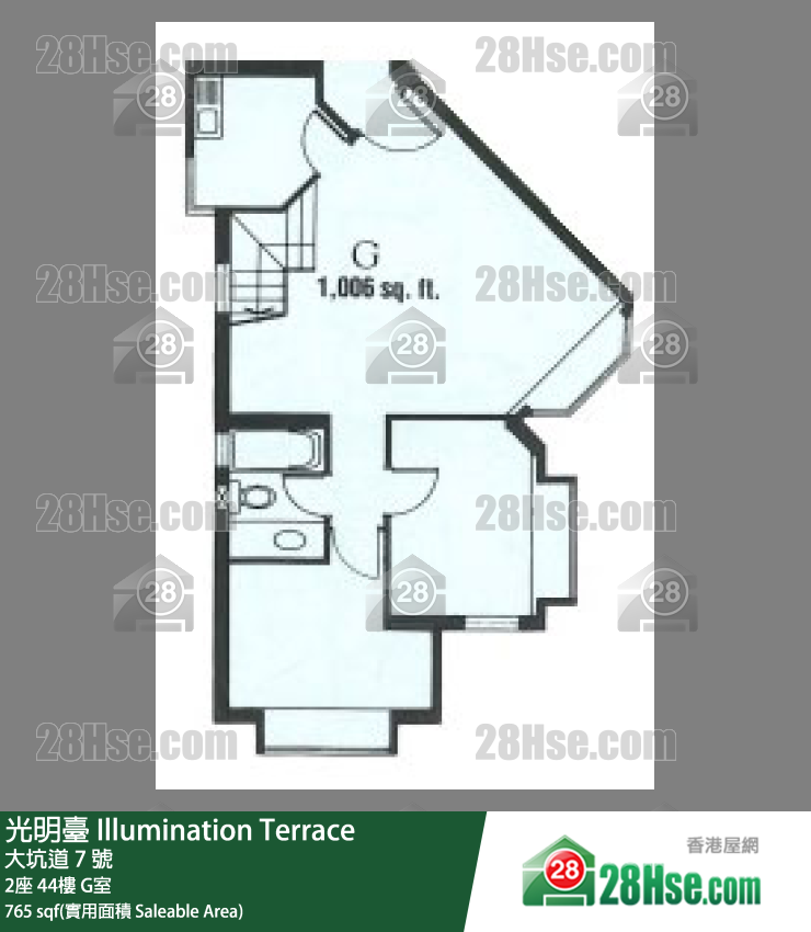光明台 2座44楼 G室 平面图
