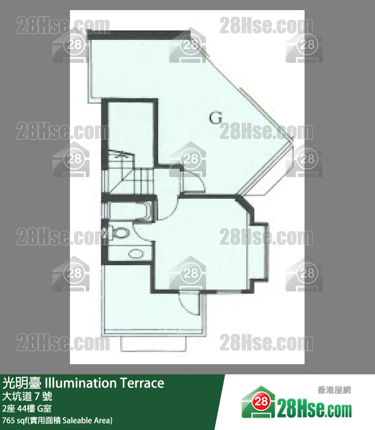 光明台 2座44楼 G室 平面图