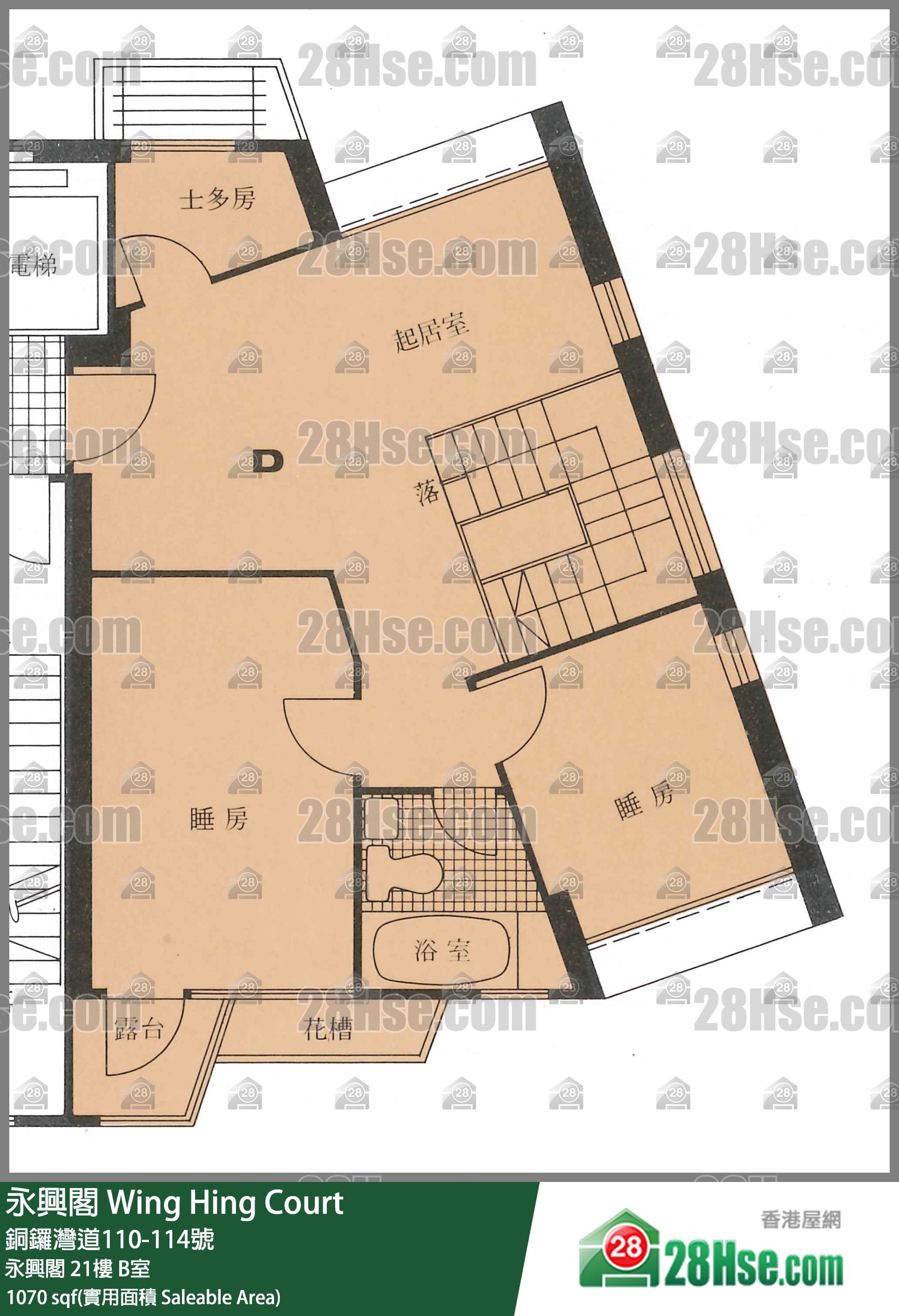 永興閣 永興閣21樓 B室 平面圖