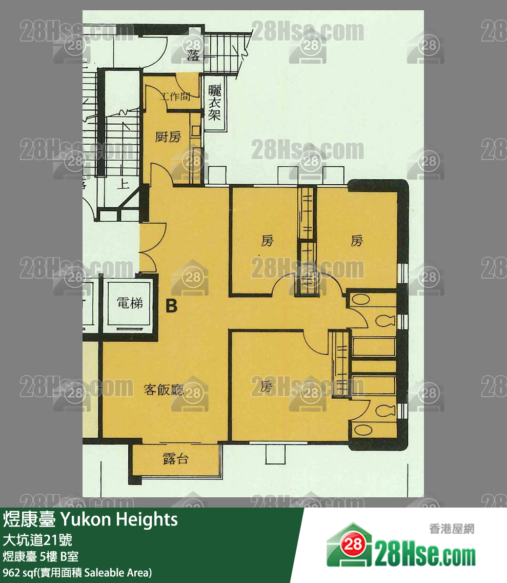 煜康臺 煜康臺5樓 B室 平面圖