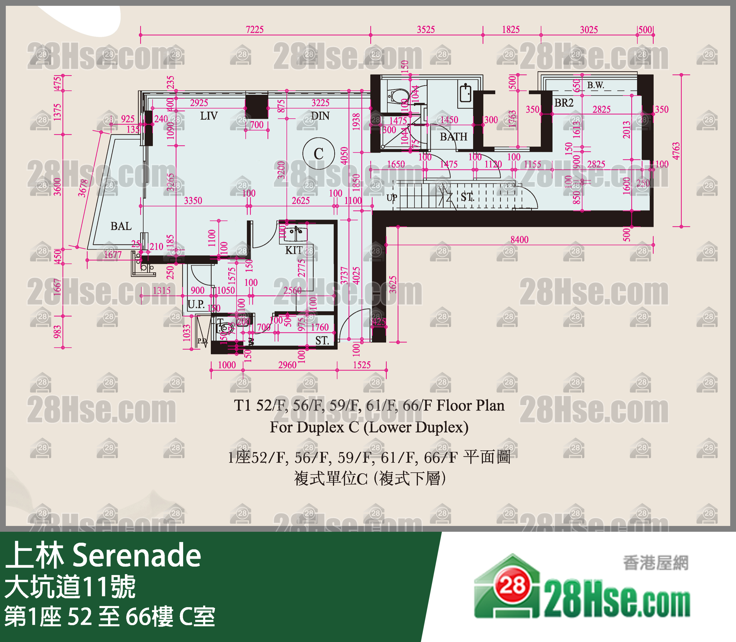 上林 单位平面图(由 28Hse 提供)