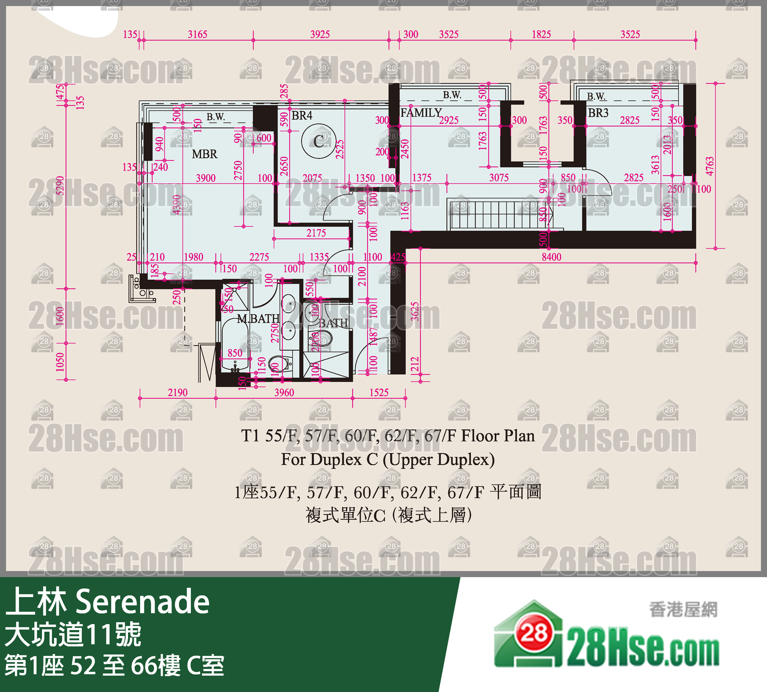 上林 单位平面图(由 28Hse 提供)