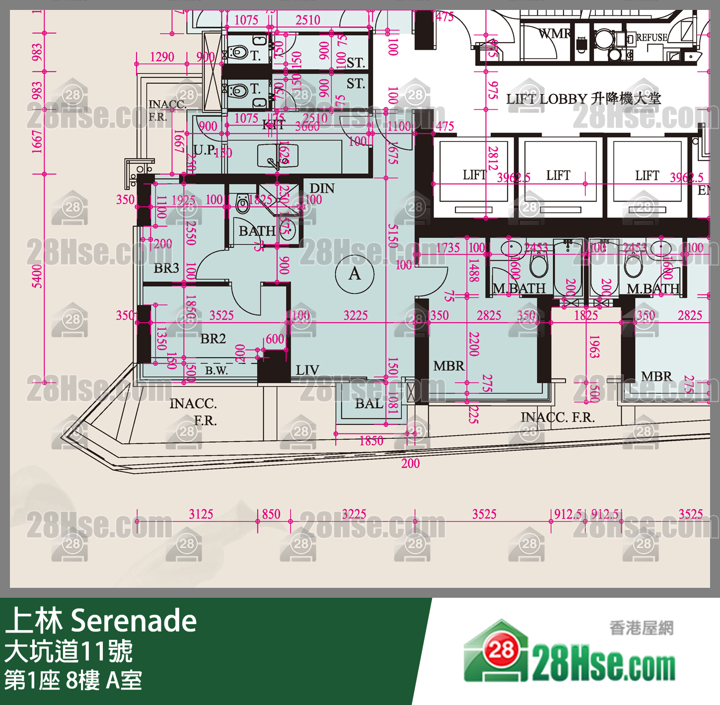 上林 第1座 8樓 A室 平面圖