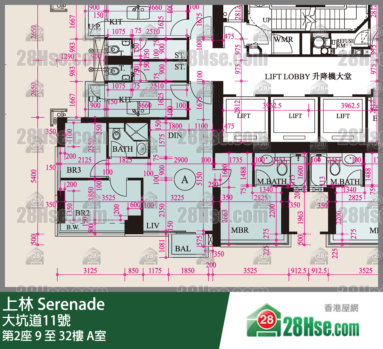 Serenade, Flat A, 29/F, Tower 2, No Sale FloorPlan