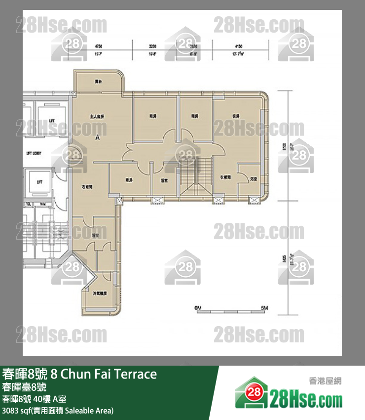春暉8號 春暉8號40樓 A室 平面圖