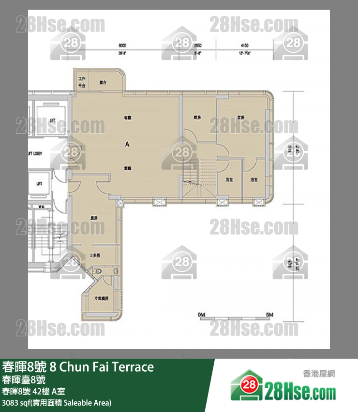 春晖8号 单位平面图(由 28Hse 提供)