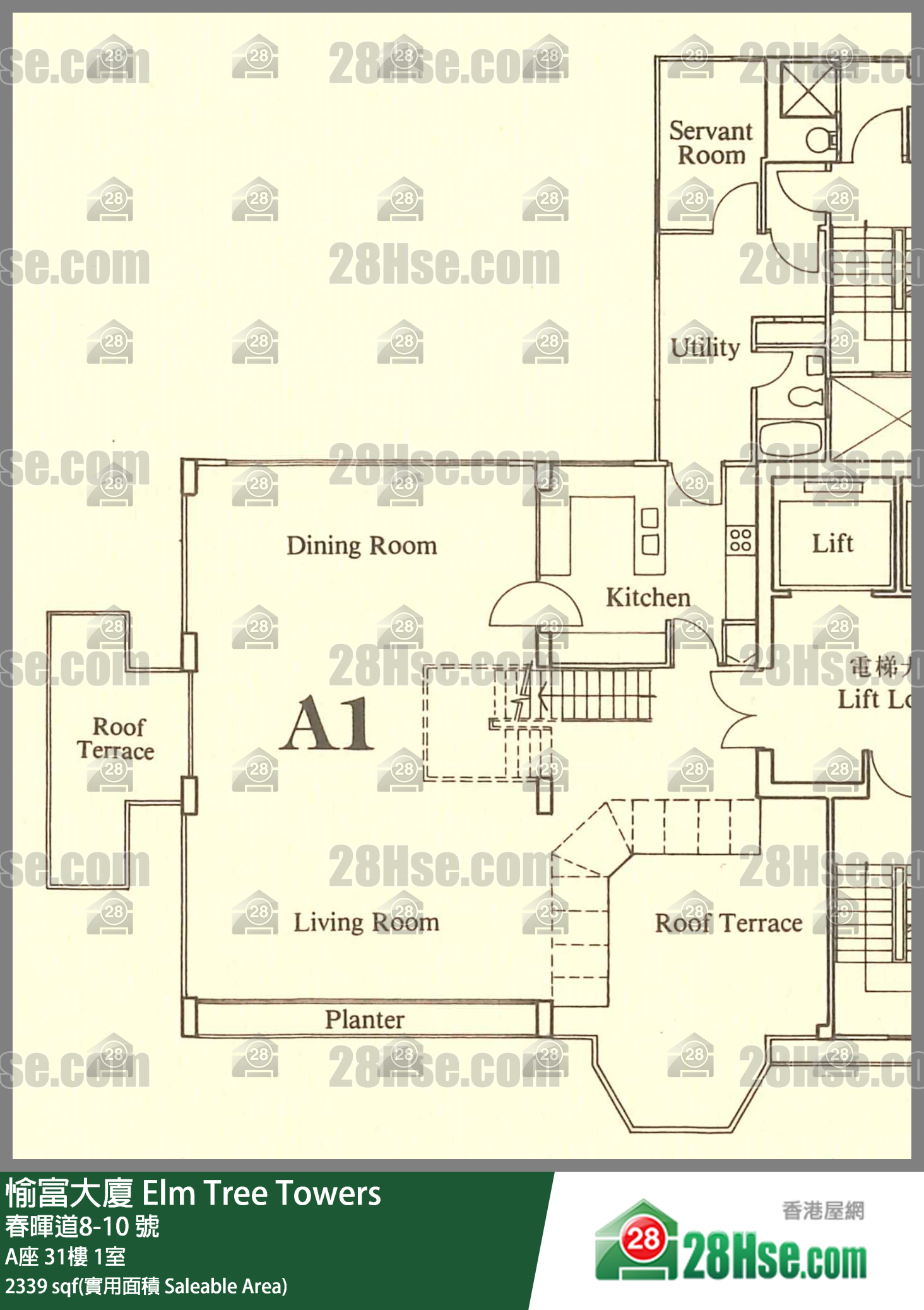 愉富大廈 A座31樓 1室 平面圖