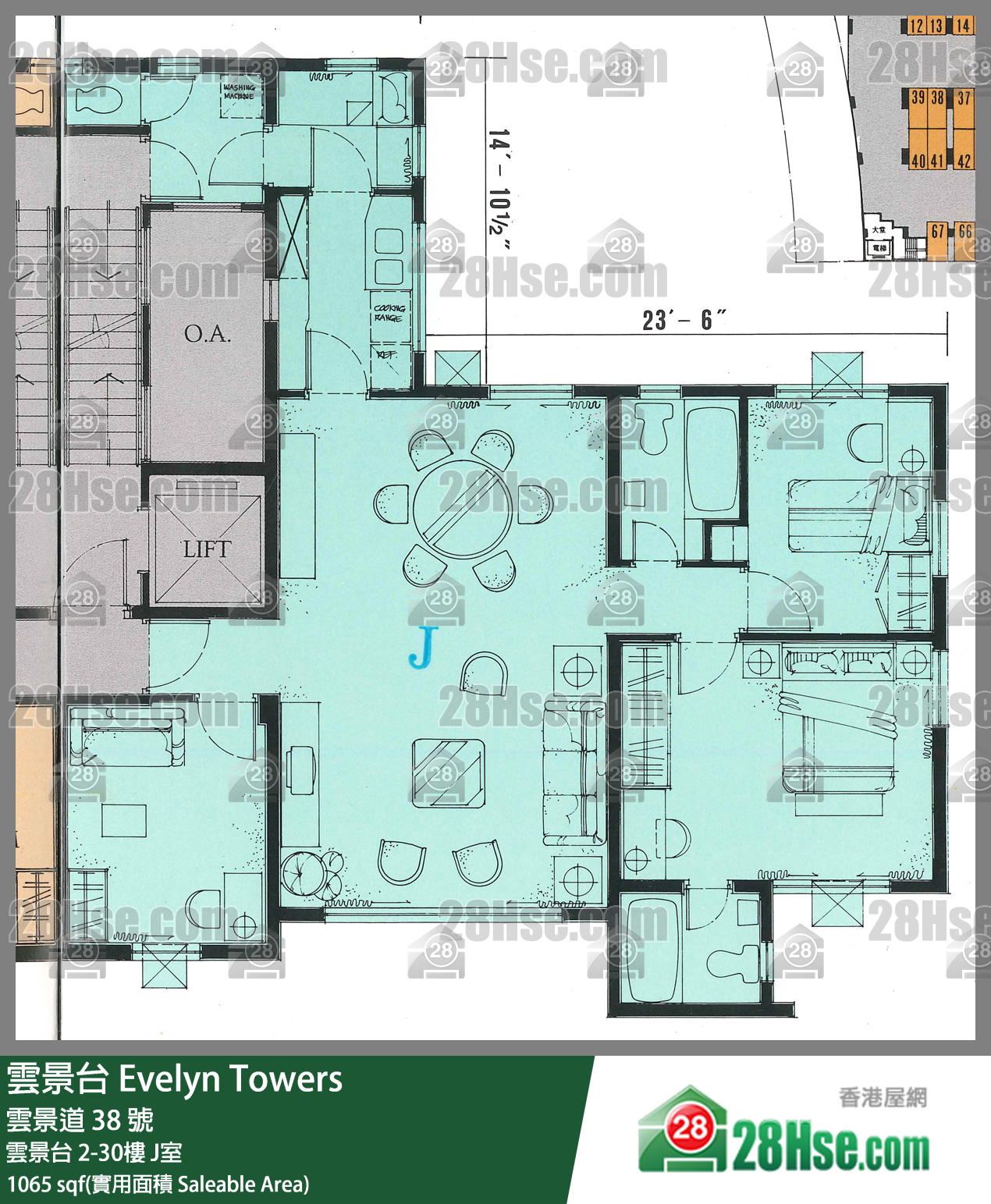 雲景台 雲景台27樓 J室 平面圖