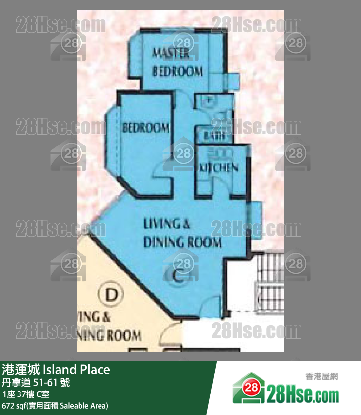 港運城 1座37樓 C室 平面圖