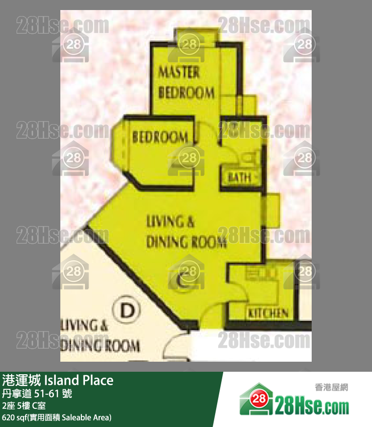 港運城 2座5樓 C室 平面圖