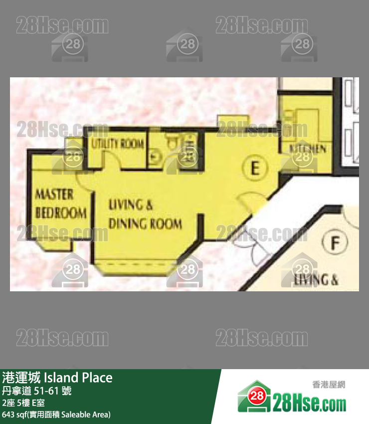 港運城 2座5樓 E室 平面圖