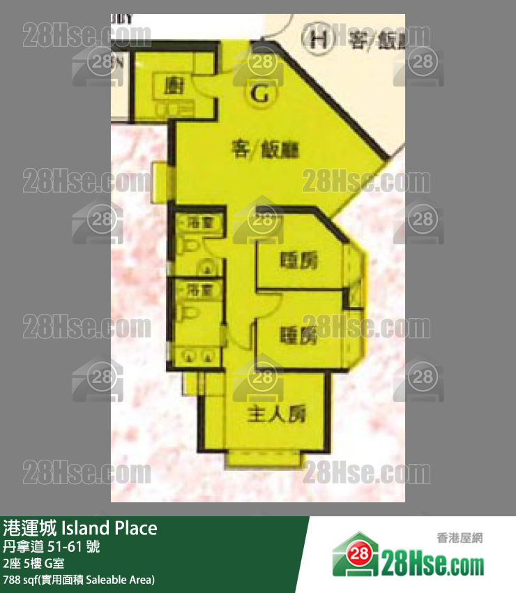 港运城 2座 5楼 G室 平面图