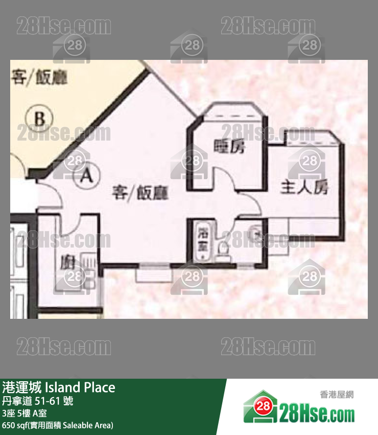 港運城 3座5樓 A室 平面圖