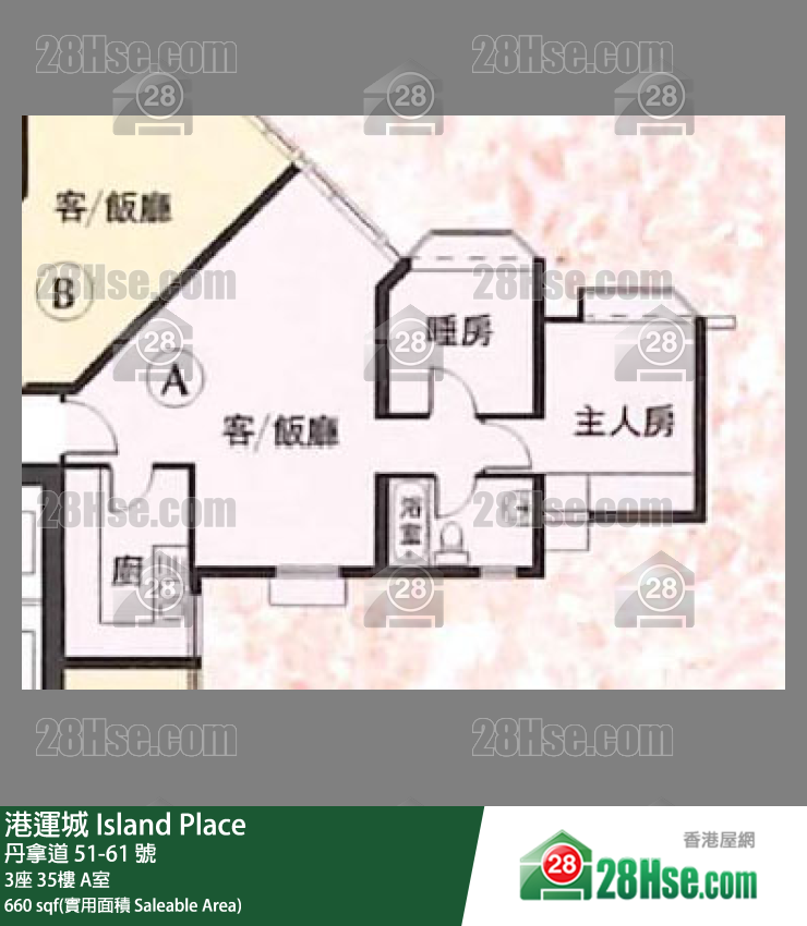 港運城 3座35樓 A室 平面圖