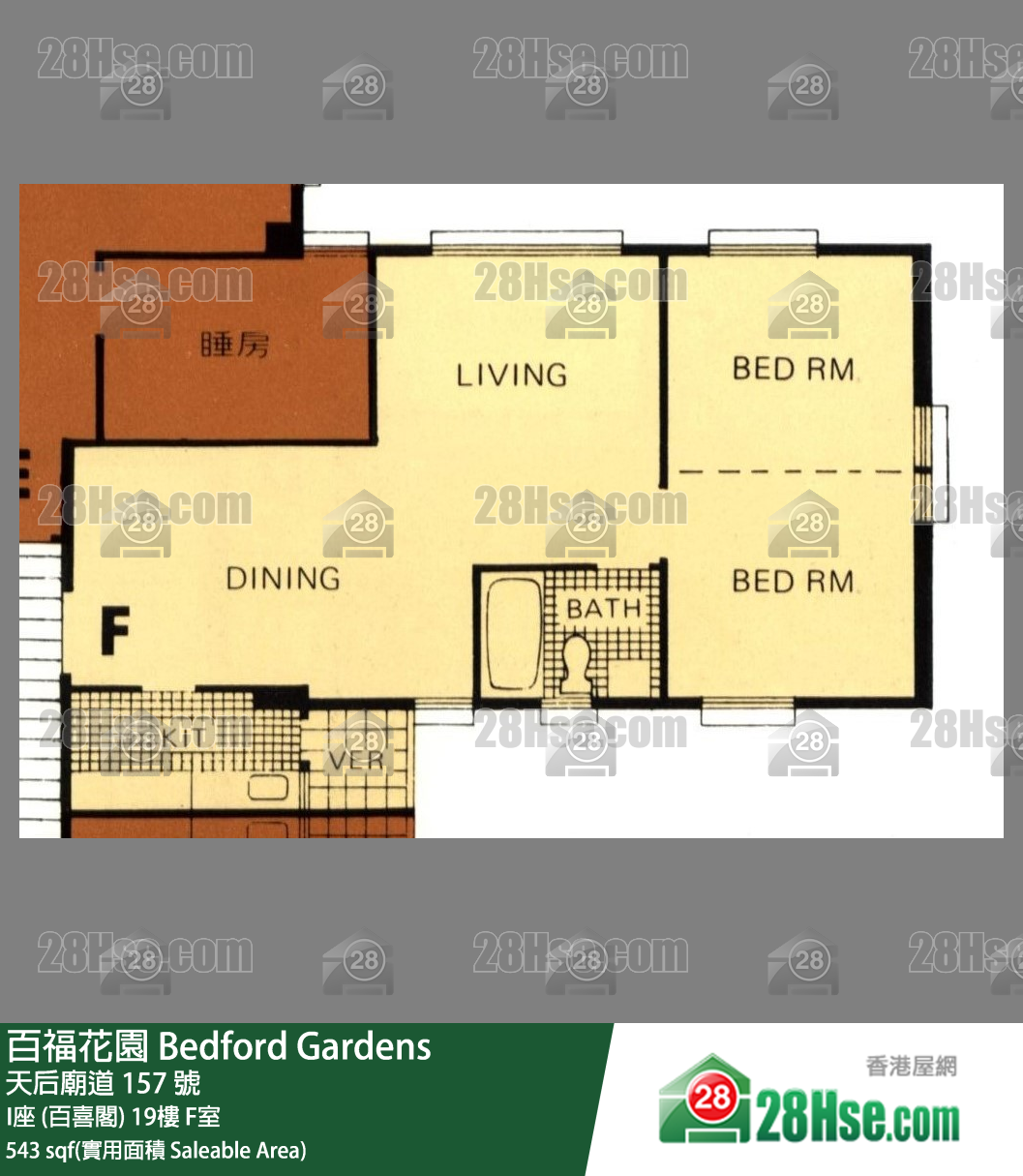 百福花園 I座 (百喜閣)19樓 F室 平面圖