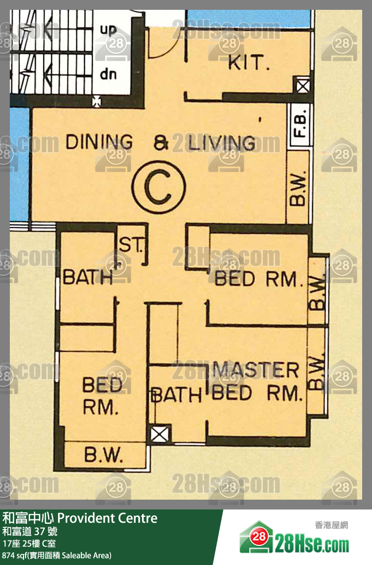 和富中心 17座25樓 C室 平面圖