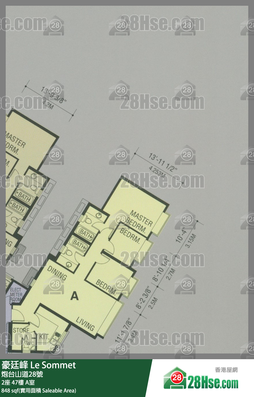 Le Sommet Unit FloorPlan (Provided by 28Hse)