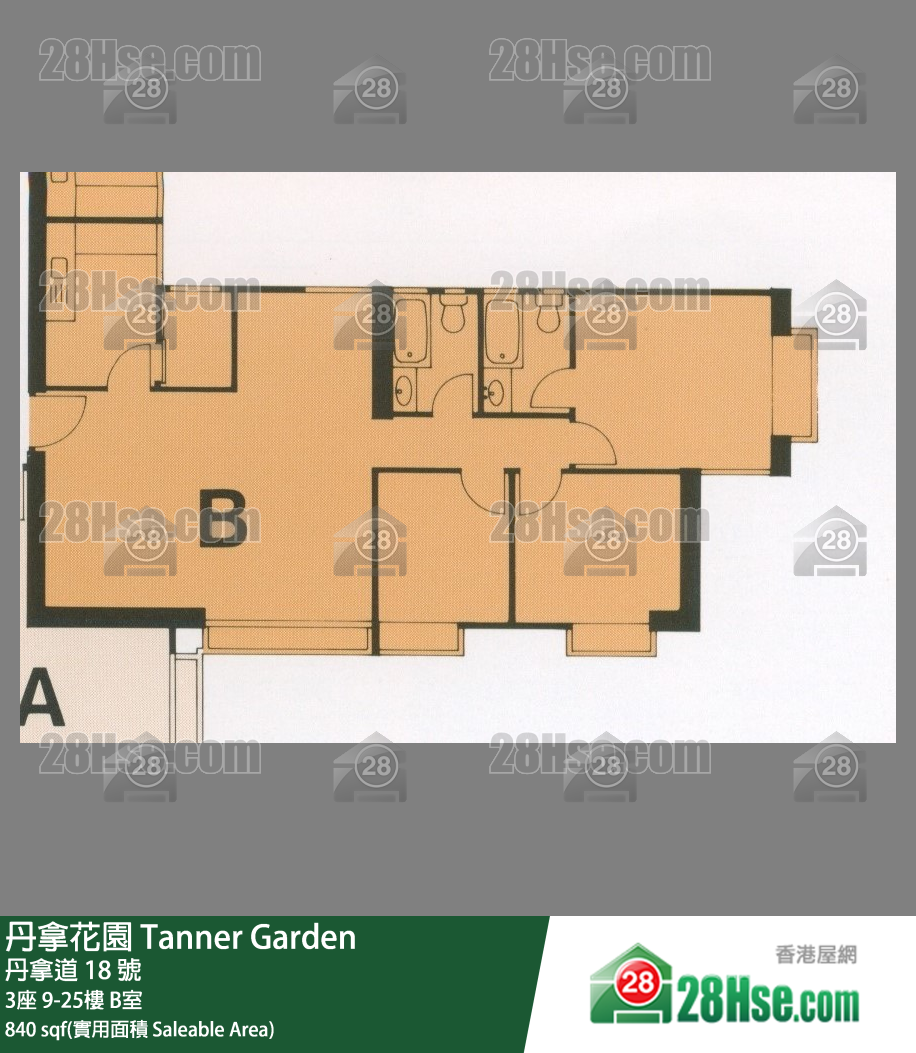 Tanner Garden Unit FloorPlan (Provided by 28Hse)